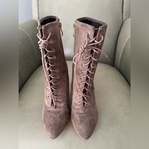 Catherine Malandrino velvet ankle booties